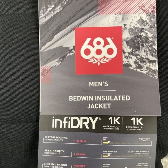 686 Bedwin Men's Black Large Snowboard Hoodie Insulated Jacket For Winter ss417 - Picture 6 of 10